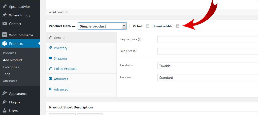 Virtual and downloadable product options