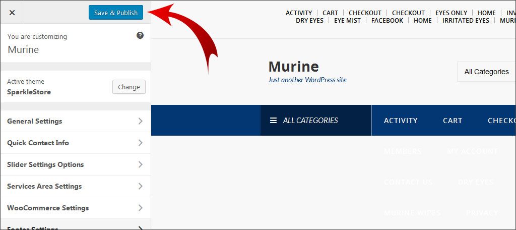 Modify design elements and click Save