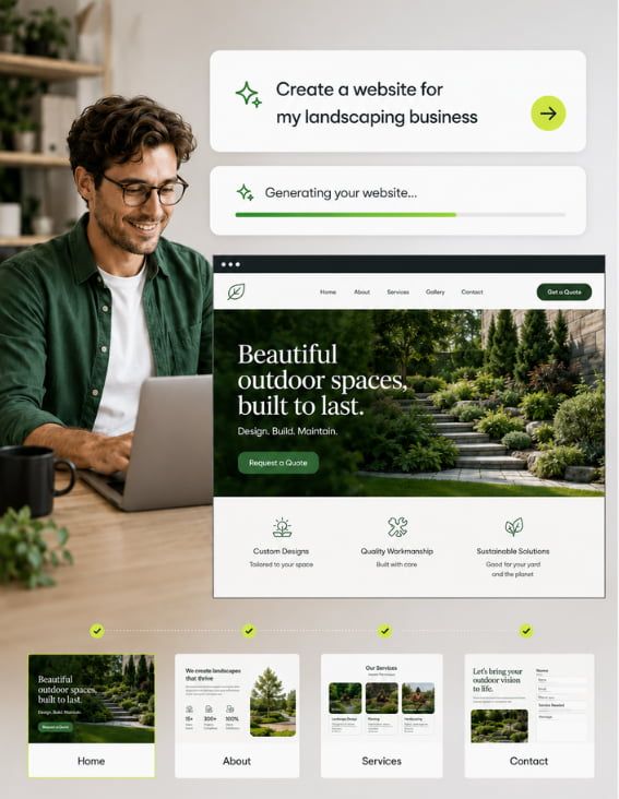 Describe Your Business. Get a Website.