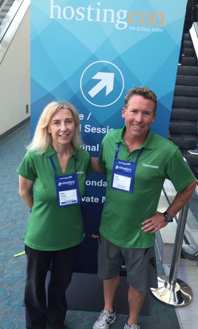 Myself (Anna) & Trey Gardner at HostingCon 2015 San Diego