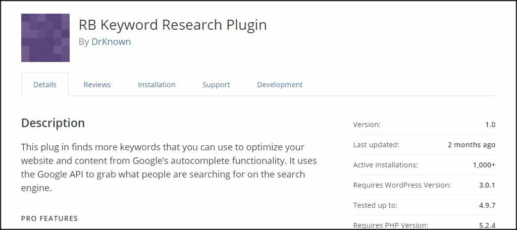 RB Keyword Research