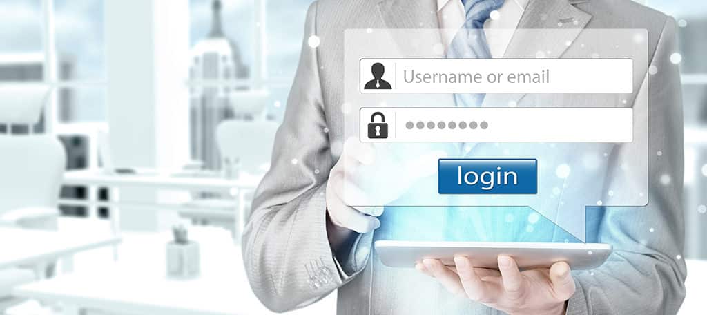 front end log in