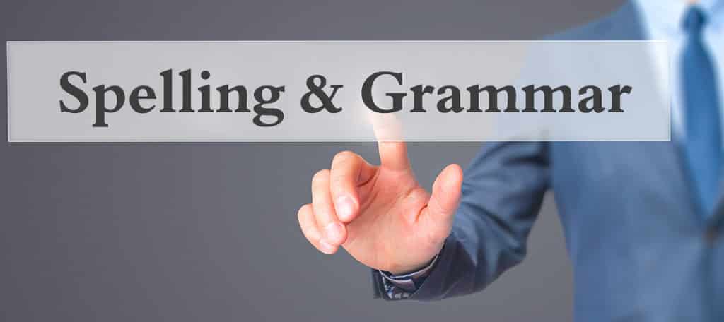 spelling and grammar