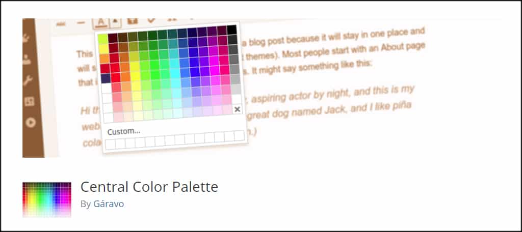 Central Color Palette