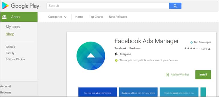 Facebook Ads Manager App
