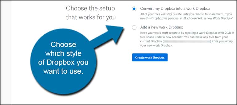 Choose Dropbox Style