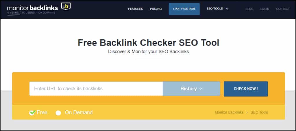 Monitor Backlinks