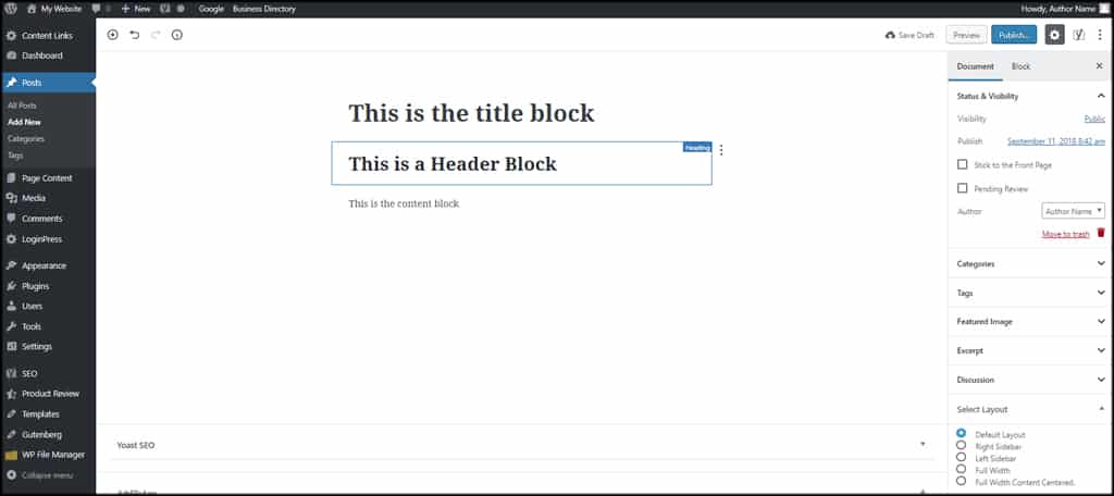 Gutenberg Block Examples