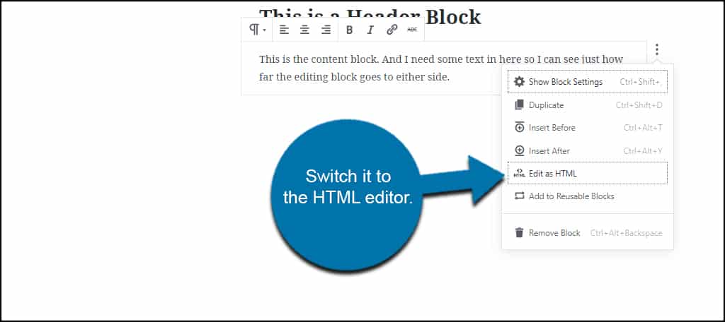 Switch To HTML