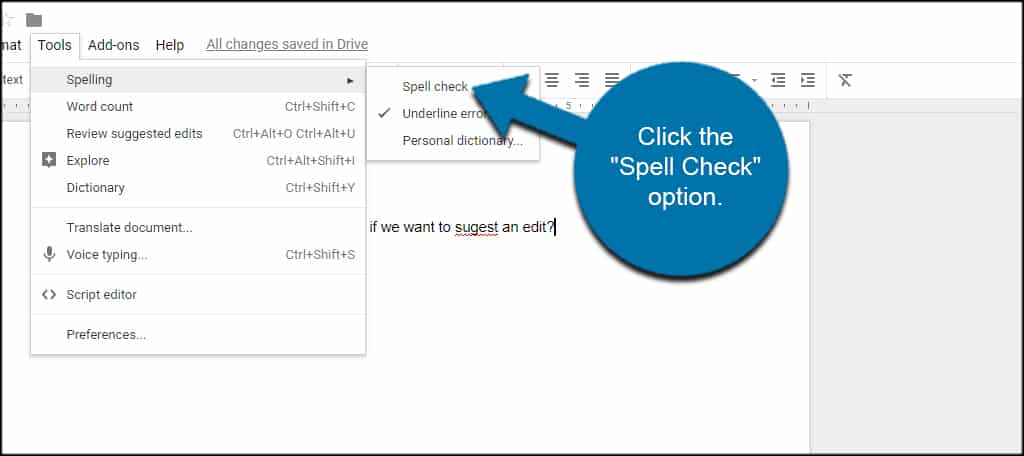 Spell Check