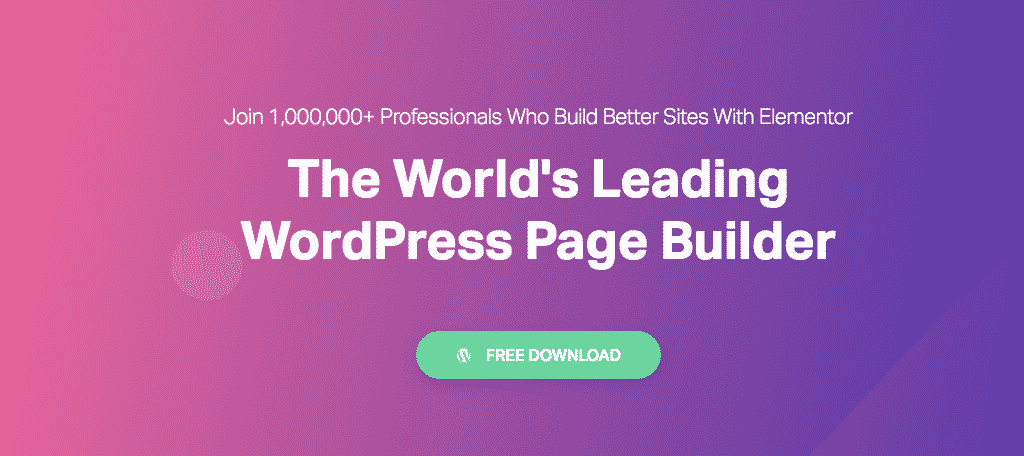 Elementor free website page builder tool
