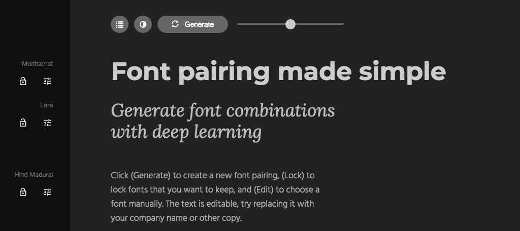 Fontjoy free web design tools