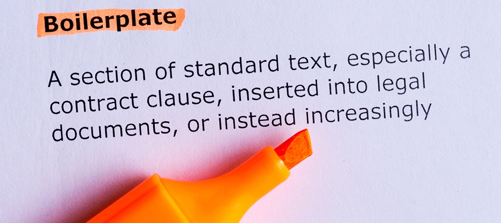 Avoid Boilerplate Text