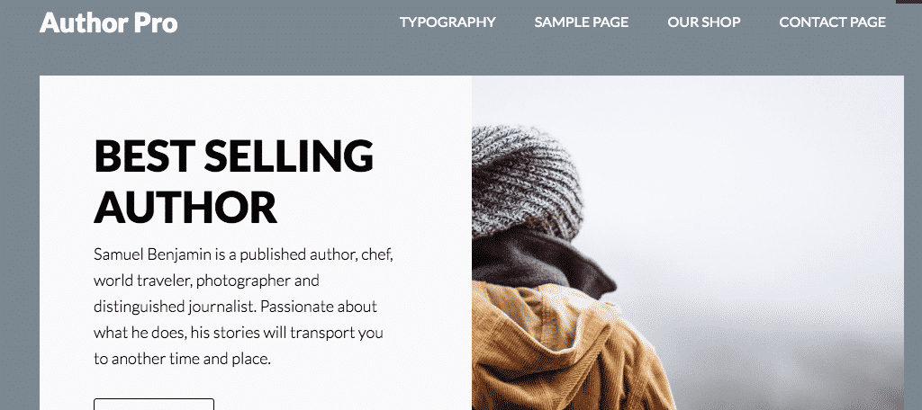 Author pro wordpress theme for authors