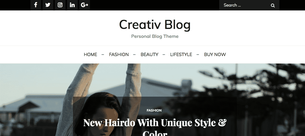 Creative blog theme