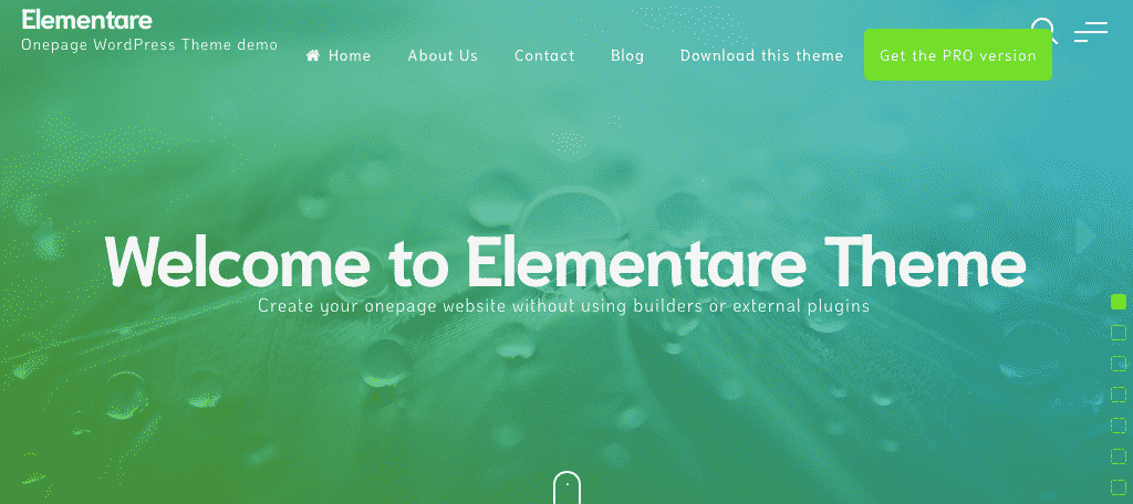 Elementare free gutenberg theme