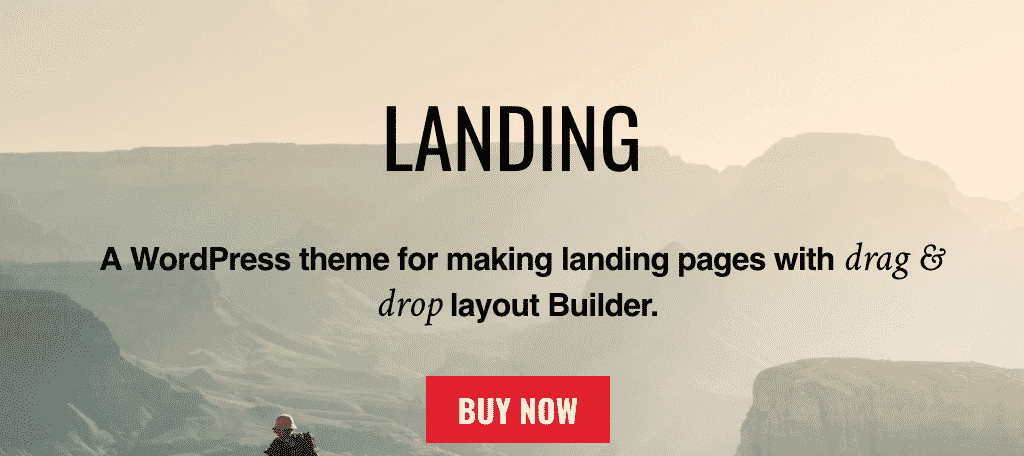 Landing wordpress theme for authors