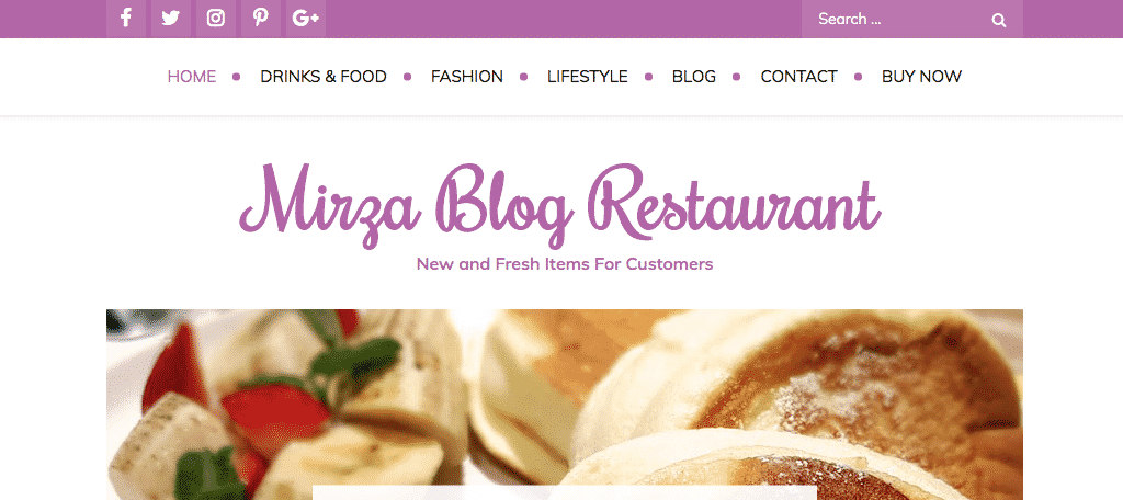 Mizra blog theme