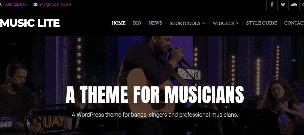 Music lite wordpress gutenberg theme