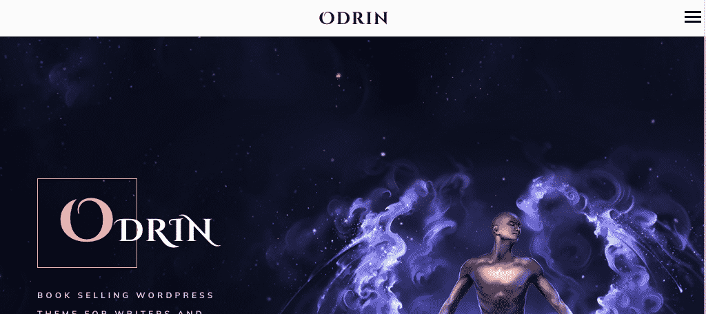 Odrin wordpress theme for authors