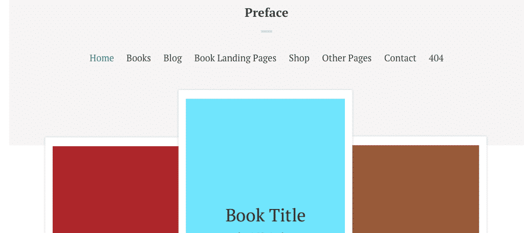 Preface wordpress theme for authors