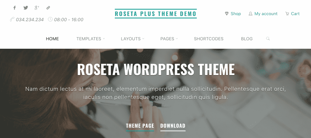 Roseta wordpress theme