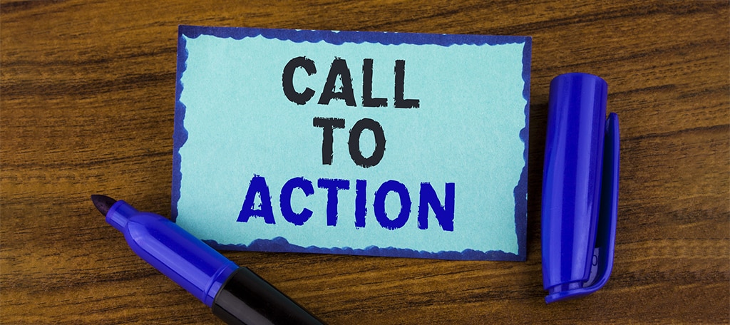 Call to action for social media shares