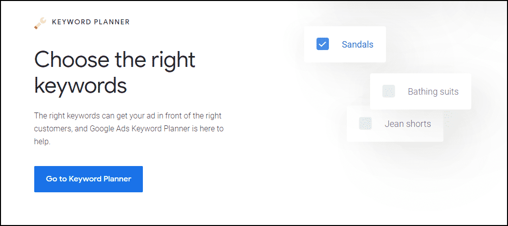 Google Keyword Planner