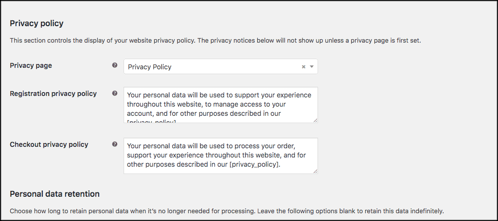 Privacy policy