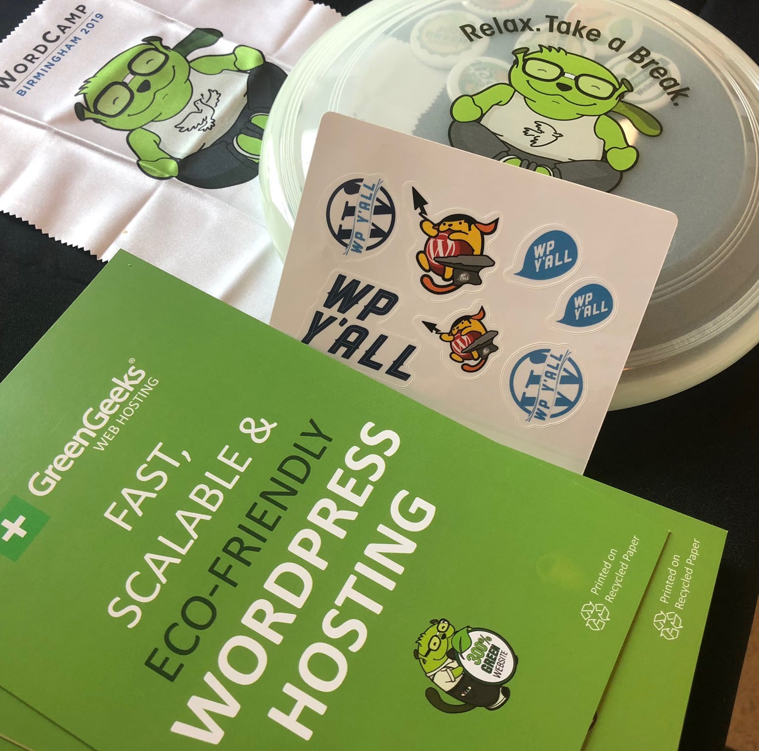 WordCamp Birmingham Swag