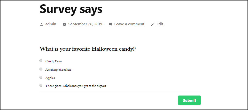 candy survey