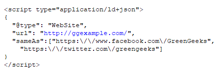 structured data social media code multiple