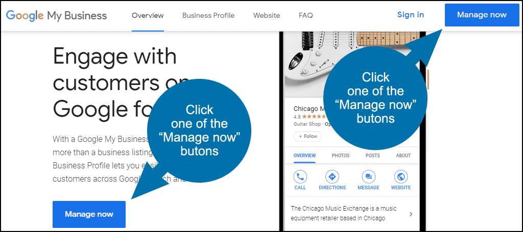 click one of the "Manage now" buttons