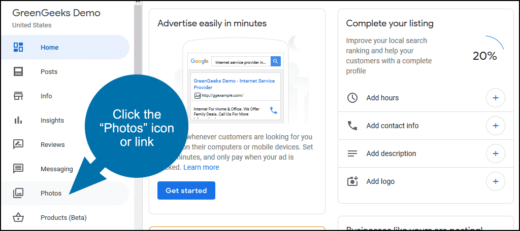 adding photos to Google My Business