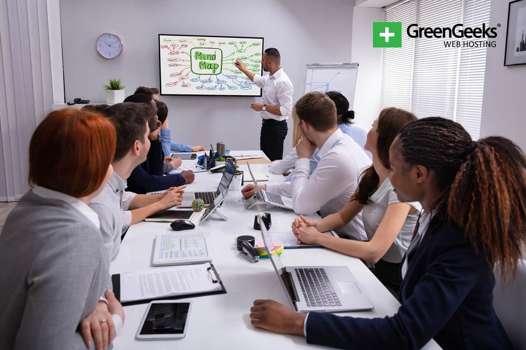 mind mapping on a whiteboard