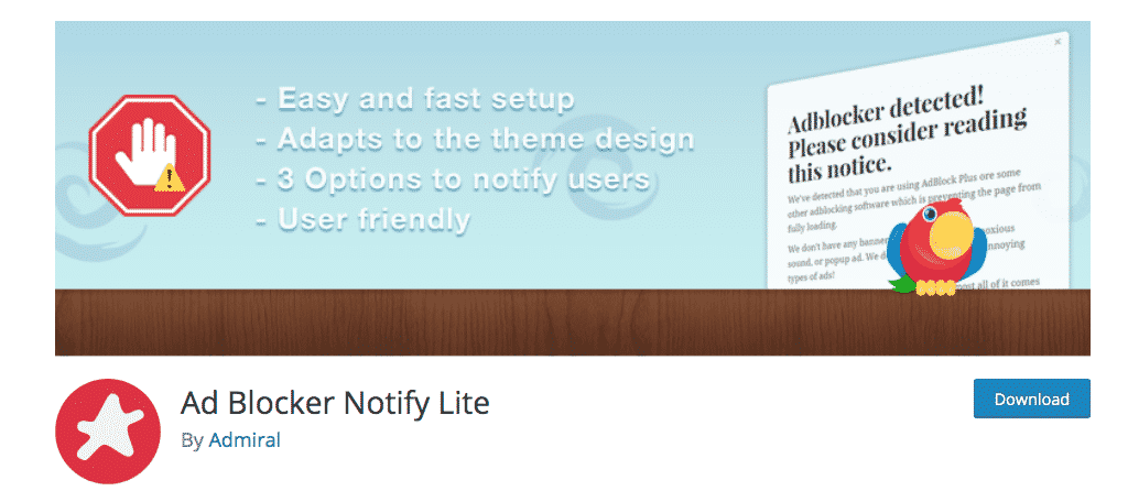 Ad blocker notify