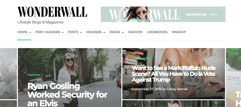 Wonderwall magazine themes for wordpress