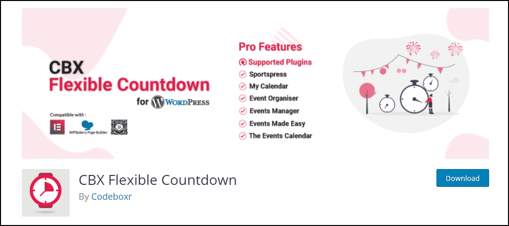 CBX Flexible Countdown WordPress plugin