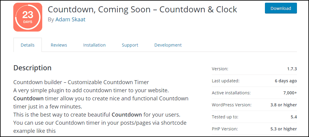 Countdown Builder WordPress plugin