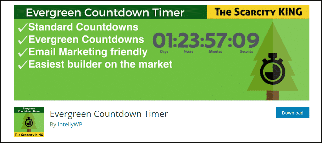 Evergreen Countdown Timer WordPress plugin