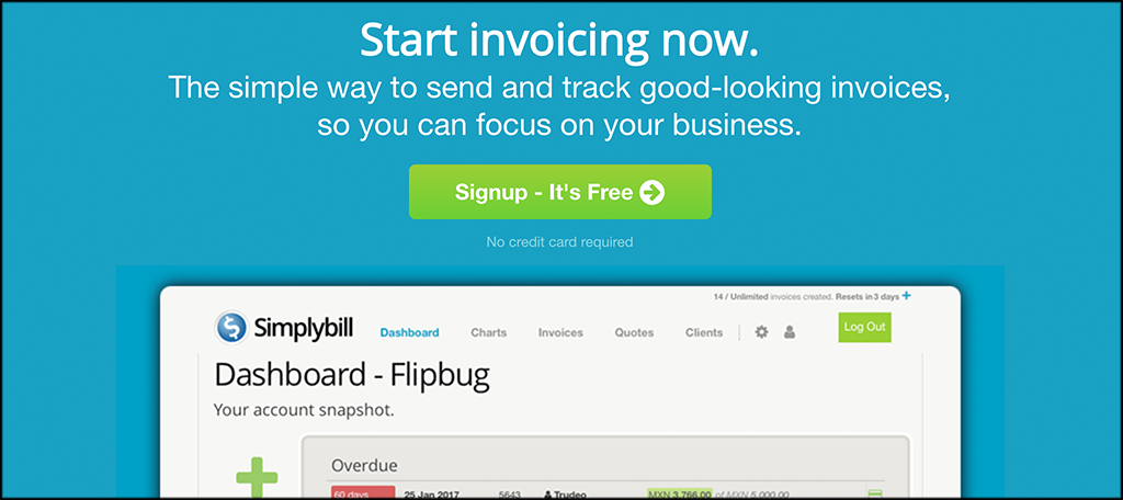 Simplybill invoicing software