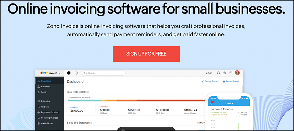 Zoho Invoice