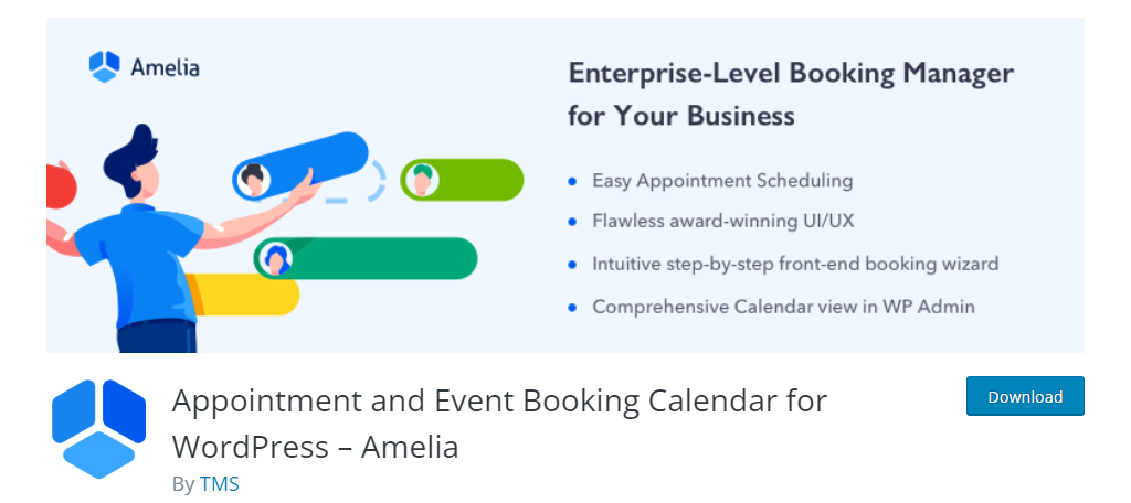 Amelia Booking is one of the best WordPress plugins to choose