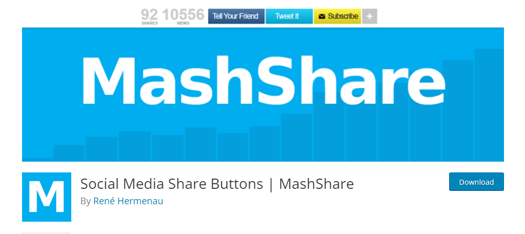 MashShare is one of the best social media plugins for WordPress