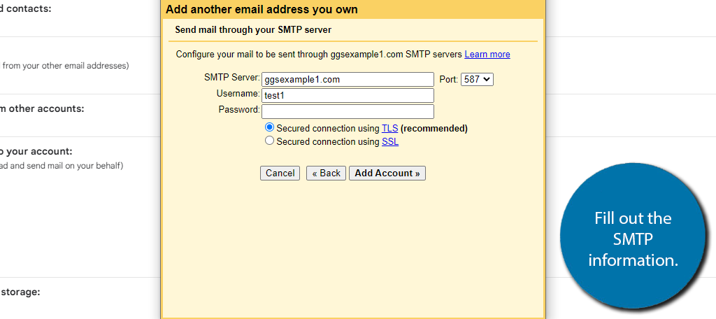Enter your SMTP information just like the POP3 info.
