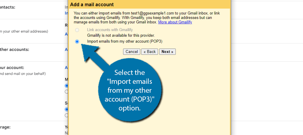 Select the Import Emails option