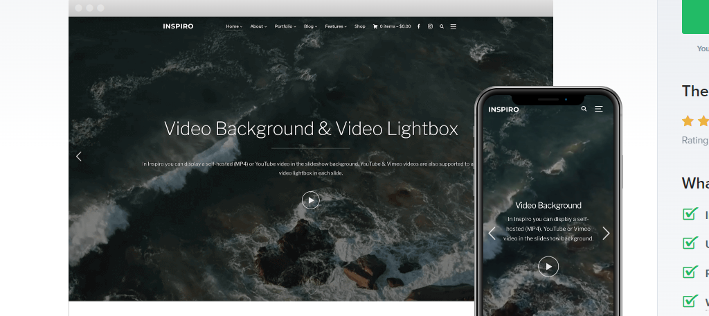 when it comes to great WordPress themes that are responsive, Inspiro sits at the top