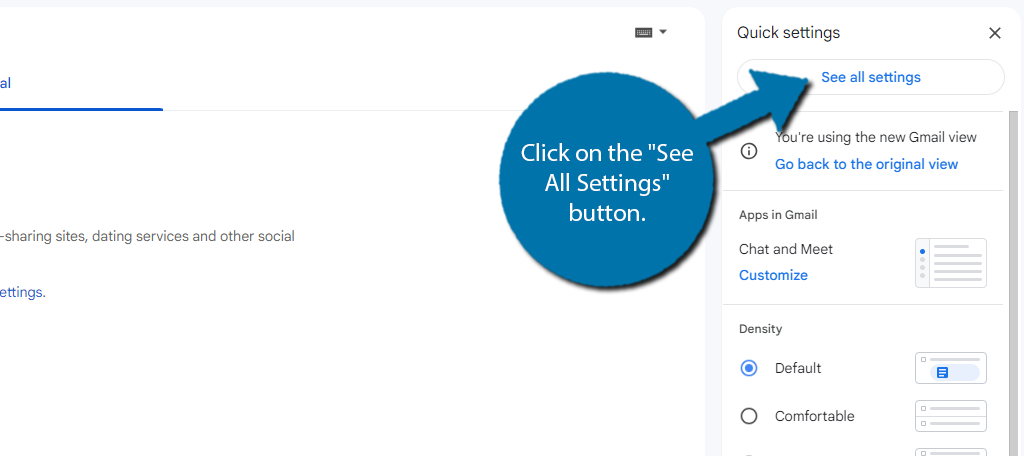 Click on the See All Settings button