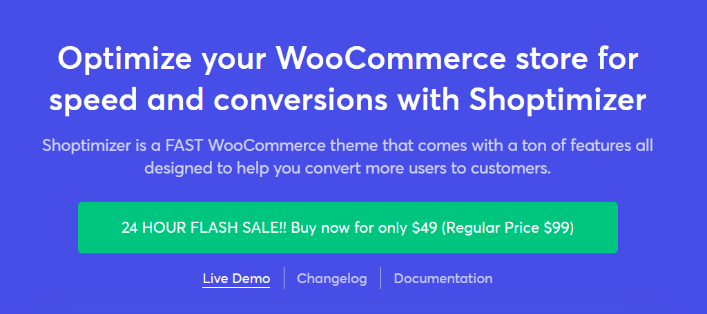 Shoptimizer is an amazing eCommerce theme that offers some of the fastest speeds in WordPress