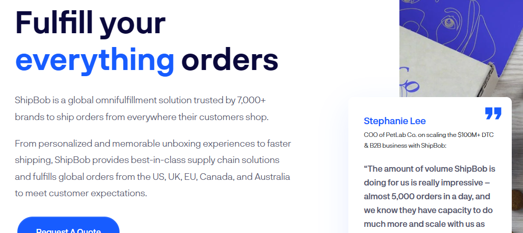 ShipBob is an amazing ecommerce fulfillment service